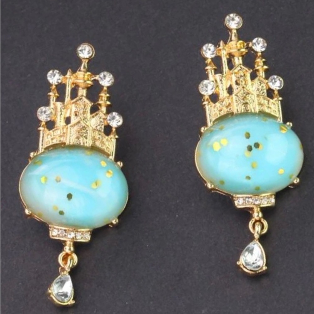 “Auroras Castle” Sleeping Beauty Disney Princess Magic Blue Globe Glitter Dangle - Picture 15 of 16